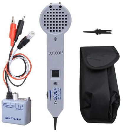 TUTOOLS Tone Generator kit,Wire Tracer Circuit Tester,Inductive Amplifier,200EP High Accuracy Wire Tester,Network Cable Tracing Tester Kit,Toner Electrical Tool for Network Cable Collation