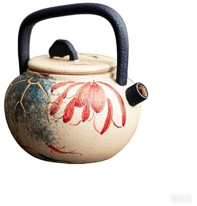 Flamboyant Koi Fish Master Théière Gaiwan Kungfu Chinois en céramique faite à la main Tasse à thé chinoise traditionnelle pour cérémonie du thé (théière flamboyante en forme de poisson koi)