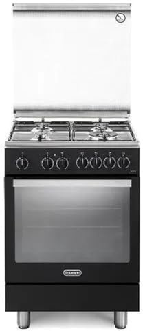 PEMA64LSG Cocina de Gas con Horno Eléctrico, 60x60 cm, Negro, Calsse Energética A