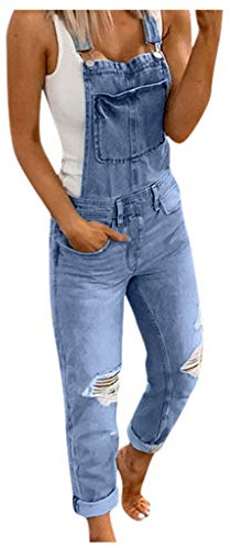 Dungarees for Women Dungarees Jeans 90s Baggy Work Trousers Jeans Jumpsuit Ripped Jeans Oversize Denim Dungarees Summer Jeans Overall with Pockets Summer Trousers with Adjustable Straps Trousers,