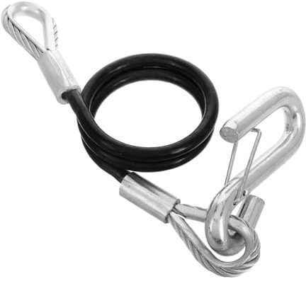 Amosfun Cuerda De Seguridad del Remolque Accesorios De Remolque Ganchos De Correas De Amarre para De Automóvil Cable De Seguridad del Carro De Acero