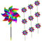 shockassist 10PCS Molinos de Viento Reflectivos, Repelente de Aves, Molino de Viento Jardin,Repelente de Palomas, para Fiestas, Patio y Decoración Exterior
