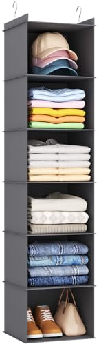 Lifewit 6 Tier Foldable Closet Hanging Wardrobe Storage Organiser, 1 Pack