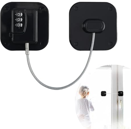 KEWUF 1 Pcs cadenas frigo, Serrure de Porte de Réfrigérateur pour Sécurité Enfant, avec Code à 3 Chiffres, Serrures à Combinaison Enfants pour Placards Armoires Réfrigérateurs Congélateurs