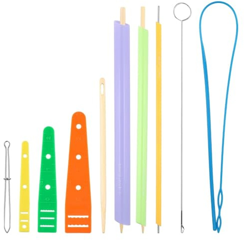 ISTOVO Quick Turn Fabric Set, Versatile Fabric Tube Turner for Sewing Drawstring Threader Tool Fabric Turning Tube