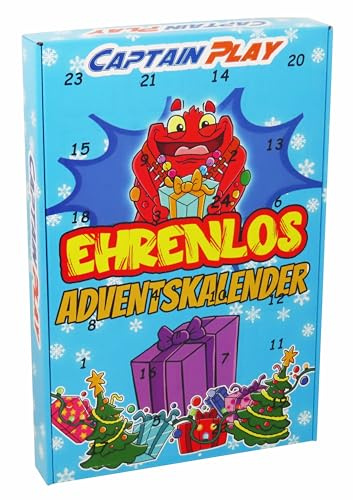 CAPTAIN PLAY EHRENLOS Adventskalender 2025, ehrenloses Süßigkeiten Geschenk mit 315g