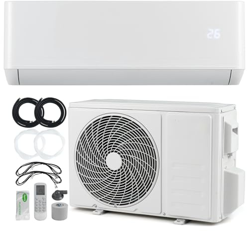 RELAX4LIFE Aire Acondicionado 3,4 kW con Tecnología A++, Silencioso 22 dB, Calefacción y Refrigeración para Espacios hasta 70㎡, 7 Modos, 8 Velocidades de Ventilador, Control Remoto (12000BTU)
