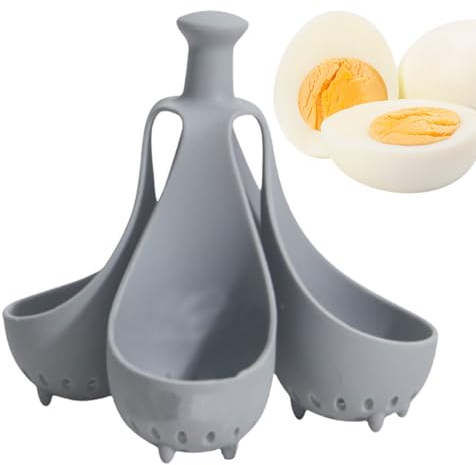 Hueveras de silicona – Juego de cocina antiadherente, hueveras flexibles, máquina de huevos duros sostenible, gadget de cocina fácil de limpiar | Herramienta para hervir