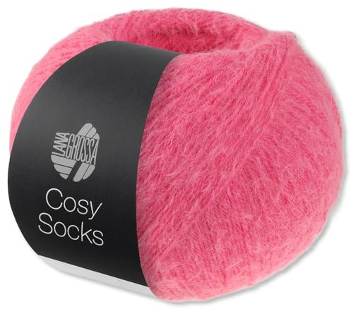 Frida's Wollhaus Lana Grossa 100 g Cosy Socks Sockenwolle Garn Merino Schurwolle Socken Stricke (2 | Pink)