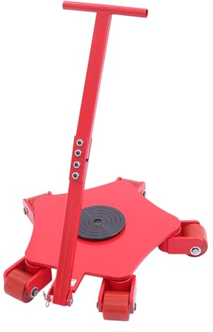 Machine Skates, 8818Lbs Capacity Heavy Duty Machinery Mover with 5 Swivel Rollers & 360° Turntable, Industrial Machinery Skate Dolly for Warehouse Workshop Factory and Garage Transporting