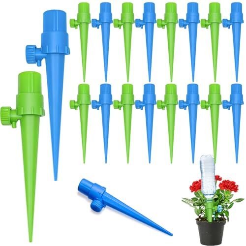 16 Pièces Irrigation Goutte a Goutte, Arroseur Automatique Intérieur, Dispositif d'arrosage Automatique Réglable, pour Balcon Jardin Plantes Intérieures et Pots de Fleurs (16)