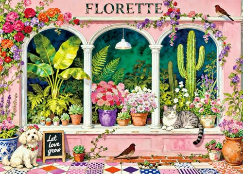 Puzzle 500 Teile für Erwachsene, klassisches Lernspiel Wunderschönes Dekoration-Bunte kleine Blüte-Puzzle Geschenke