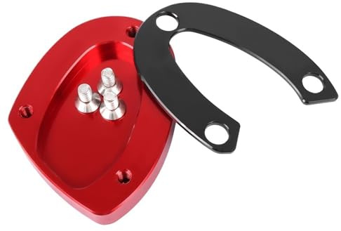 Poggiapiedi per cavalletto Adatto Per Street Triple 675RX 765S 765R Moto Cavalletto Piede Laterale Estensione Cuscino Supporto Ingrandire Piastra(Red)