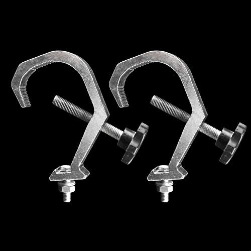 2Pack Clamps for Lights Stage Lighting Equipment & Accessories, Lighting C Clamp Dj Light Pole Clamp Truss Clamp, Half Coupler Hanging Bracket Stage Lighting Clamp Par Light Hook Clamps for Truss
