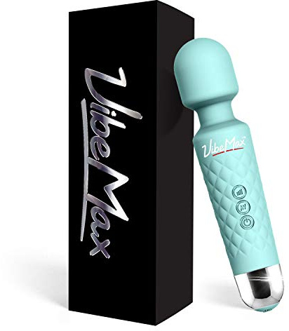 VibeMax Rechargeable Personal Massager - Powerful Multi Speed Vibration - Whisper Quiet - Waterproof - for Muscle Tension Relief in Neck, Back, Shoulders, Legs and Feet - Turquoise