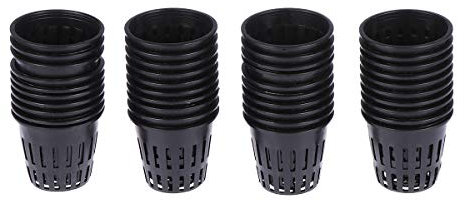 OUNONA 40 STÜCKE 2 Zoll Net Pot für hydroponics Garden Net Cup Töpfe Kunststoff Hydroponics Net Pot Eimer Korb für Hydroponics Supplies