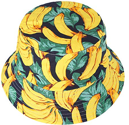 ZLYC Unisex Sommermütze mit süßem Print, M, Banane Gelb