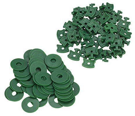Clips D'ombrage Serre Clips D'ombrage Filet Serre Jardin Pinces À Effet De Serre Clip Support à Effet de Serre pour Isolation de Serre en Aluminium Ombrage de Filet (50 clips + 50 rondelles)