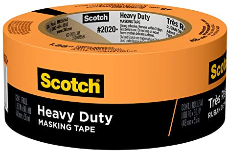 3M Scotch 2020+ Ruban de masquage robuste: 1.88 in x 60 yds. (Orange)
