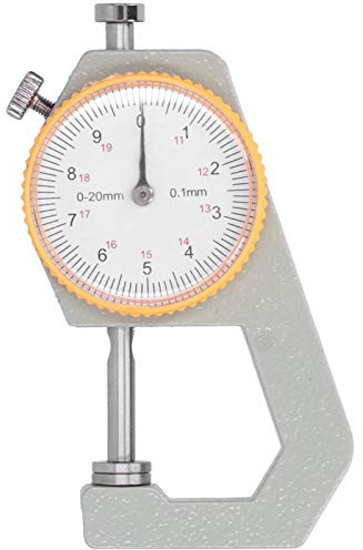 Misuratore di Spessore della Pelle, Quadrante a Testa Piatta in Pelle Conciata Al Vegetale Strumento di Precisione e Precisione Strumento di Misurazione dello Spessore per Carta in Pelle(0-20mm)
