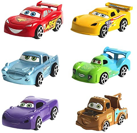CYJXL Tortendeko Auto Geburtstag, 6 Stück Geburtstag Dekoration Cake Topper Auto Kuchen für Jungeparty Geburtstagsfeier Partyzubehör für Kinder Mädchen Junge Geburtstagsgeschenk