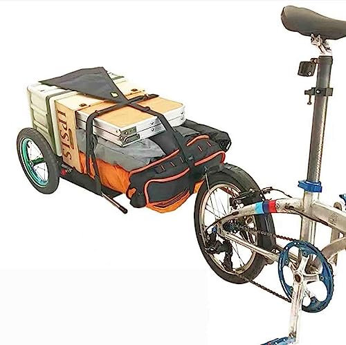 PRUJOY Titan Legierung Fahrrad Anhänger Carbon Faser Fahrrad Hinten Hängen Kleine Anhänger Outdoor Zurück Rahmen Wandern Pull Auto Camping Rahmen