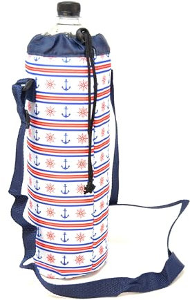 2 l Total Hidalgo 2 Liter Flaschenkühler, Stoff wie Denim, flexibel, tragbar, für Strand, Camping, Kühltasche
