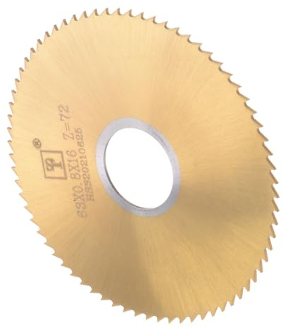 CoCud Kreissägeblatt 63 mm Durchmesser 16 mm Aufnahme 0,8 mm Dick 72 Zähne | 6542 Hochgeschwindigkeitsstahl (HSS), Goldfarben - (Anwendungen: für Metall, Holz, Kunststoff, Aluminium)