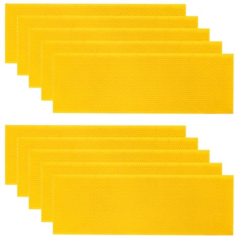 Bienenstock-Wachsbeschichtete Grundierungsfolie, 14,7 cm, mittlere Bienenwachs-Fundamentbögen, 10 Stück, Kunststoff-Bienenstock-Fundamentfolie, für mittelgroße Imkereibedarf