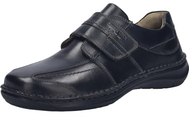 Josef Seibel Chaussures pour homme avec fermeture velcro New Anvers 02, Largeur K (Extra large), Semelle interchangeable, Noir , 50 EU X-Weit