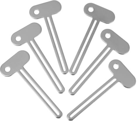 Hohopeti Metal Toothpaste Tube Squeezer Roller 6pcs Metal Tube Dispenser Tool Cosmetic Key Squeezer for Bathroom Use