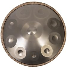 Handpan Drum - 22-Inch 10-Note D Kurd 440Hz - Hand Tuning Handpan - Includes Soft Bag, Mallets, Stand, Note Stickers, Cleaning Cloth - Artist Performance Video