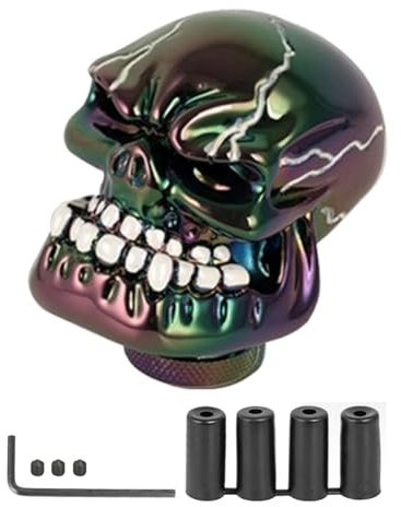 Gitekain Skull Shifter Knob, Schalthebel Schalthebel Schalthebel Griff Schädel Schaltknauf Auto Schalthebel LKW Schalthebel Dekoration Manueller automatischer Schaltknauf Einzigartiges Autozubehör