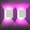 JaneYi 2 Piezas Apliques Pared LED RGB 6W Luz LED Interior Colores Lámpara de Pared con Mando a Distancia Luz Ambiental RGB de Aleación de Aluminio para Salón Dormitorio Gaming - Blanco