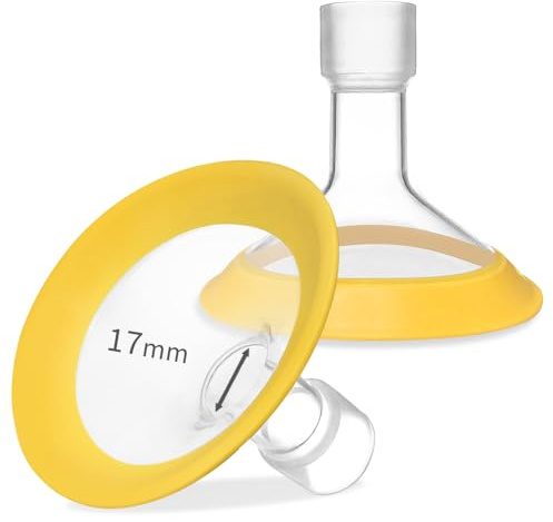 Boucliers ovales de 17 mm compatibles avec les pompes Medela, pièces de rechange pour pompe dans le style, Symphony, Swing Maxi, Harmony et Personalfit Flex – Accessoires pour tire-lait