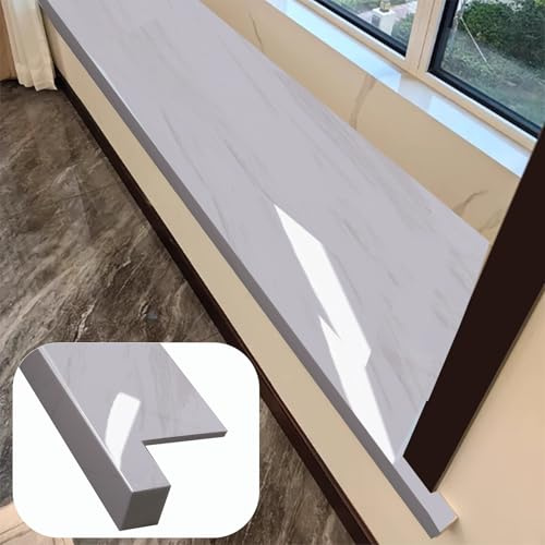 Copertura per Davanzale in Marmo, Impermeabile, Resistente, per Appartamento, Protezione per Davanzale, Personalizzabile (90×25 Cm, 35,4×9,8 Pollici)