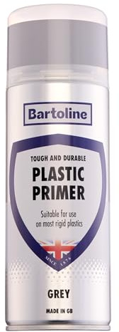 Bartoline Grey Plastic Primer Spray 400ml Matt Finish – Adhesion Promoter for Plastics, Car Parts, Models and DIY Projects