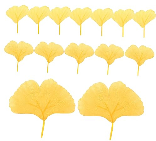 balacoo 100 pezzi Foglie Ginkgo Gialle Realistiche per Decorazioni Feste e Matrimonio Materiale e Colore per Centrotavola e Addobbi Autunnali