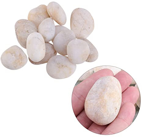 ibasenice 350g Galets Blancs à Peindre Pour Garçon Fille Pierres Créatives Lisses Pour Dessins Peints Main