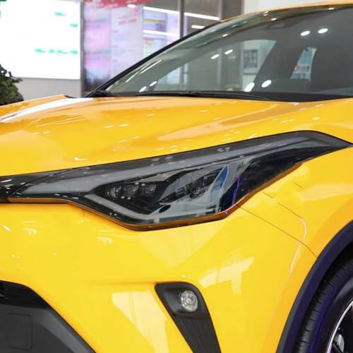 XIUXIYING Pellicola protettiva per fari auto, trasparente, nero fumé, adesivo in TPU, per Toyota C-HR 2020-presente GR Sport