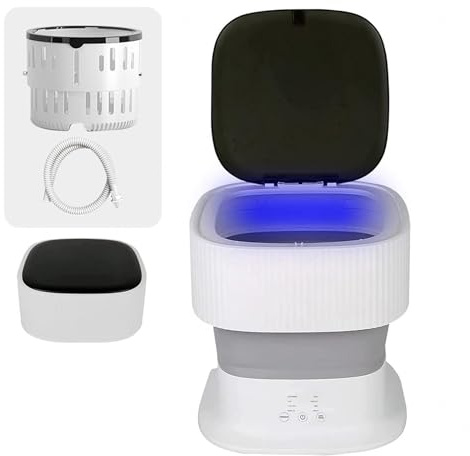 Lavatrice portatile, lavatrice pieghevole da 9 litri con centrifuga, carico e scarico automatico dell'acqua, lavatrice portatile per appartamento, lavanderia, campeggio, viaggio