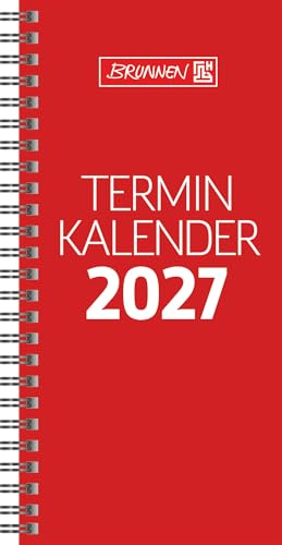 BRUNNEN Vormerkbuch Mod. 780 2027 | 100×207 mm, Karton, rot