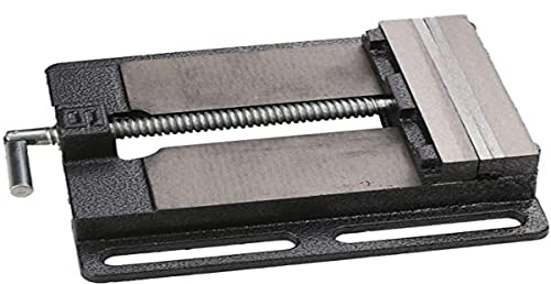 KS Tools 500.8457 Schraubstock mit Parallelbacken, 150 mm, Öffnung 120 mm, für Bohrmaschine auf Säule, 500.8454, Weiß