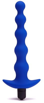 Ann Summers Valentines Silicone Vibrating Anal Beads, Battery Operated 4 Inch Anal Beads Adult Sex Toy - Blue