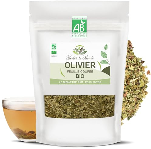 Herbes du Monde - Hojas de olivo BIO 100 g - Planta para infusión