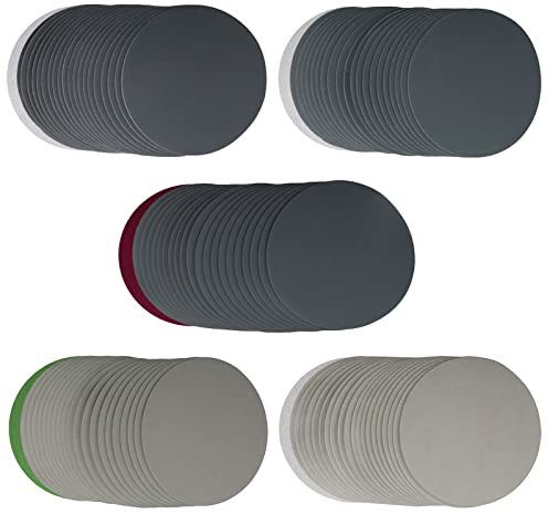 Toolly Lot de 100 disques abrasifs imperméables à haute performance 150 mm Grain 1000/1500/2000/3000/5000