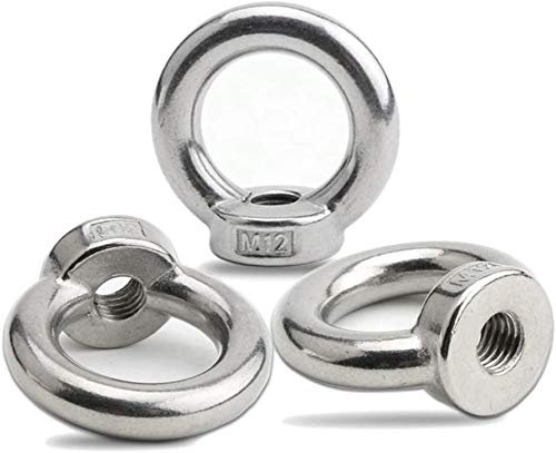 BOZONLI M4 Lifting Eye Nut 304 Stainless Steel Ring Eye Bolts Threaded Nuts 3 pcs