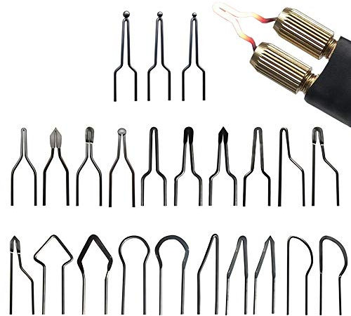 23 Stück Pyrographie Drahtspitzen Set, Tragbare Spitzen für Pyrographie, Tipps für Die Brandmalerei, Tragbar Mini Kein Biegung Hochohmiger Heizdraht für 30-50W Brandmalmaschine
