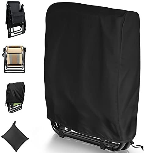 Kovshuiwe Outdoor Folding Reclining Chair Cover - Waterproof, Patio Sunbed Cover (96x84cm), 420D Oxford Fabric