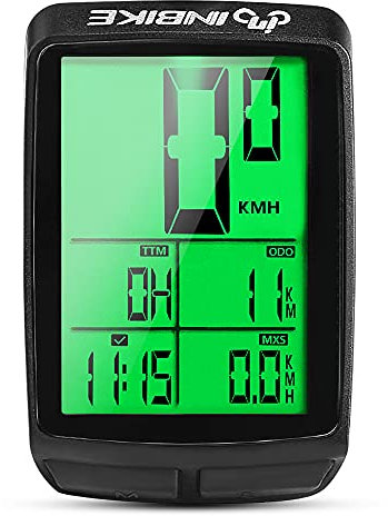 Lixada Drahtloser Fahrradcomputer Multifunktionaler Großbild-Fahrradcomputer Mountainbike Tachometer Wasserdichter Kilometerzähler